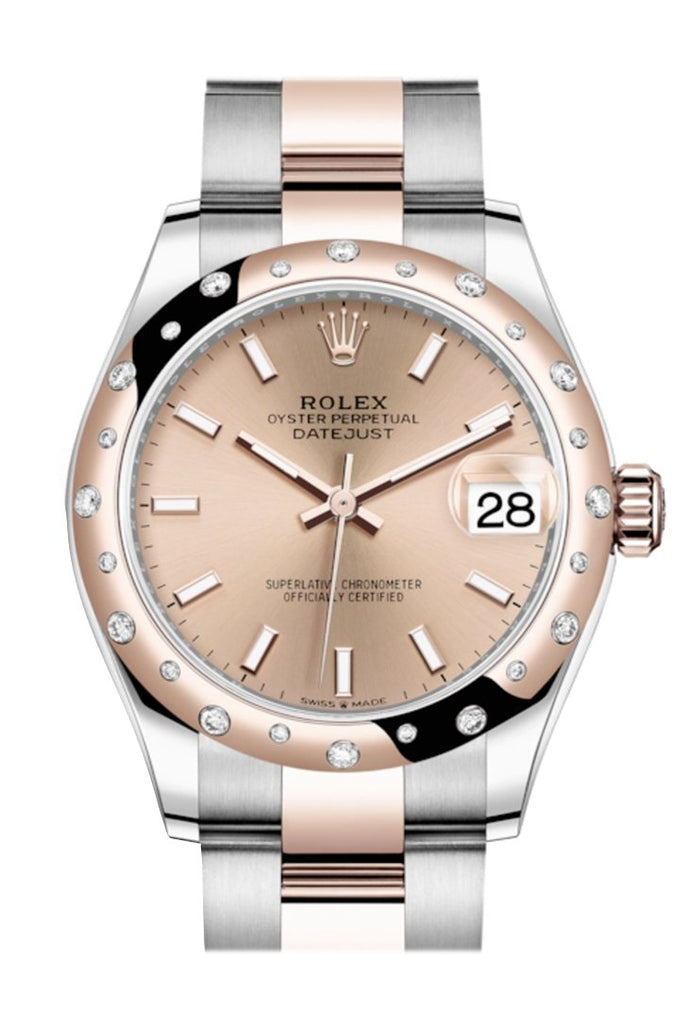 Rolex datejust sale 31 rose gold