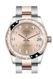 Rolex Datejust 31 Rosé Colour Diamonds Dialdiamond Bezel Rose Gold Two Tone Watch 278341Rbr 278341