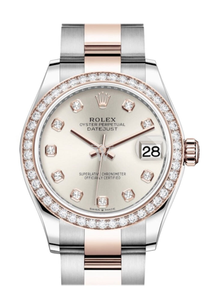 Rolex datejust rose gold and silver discount