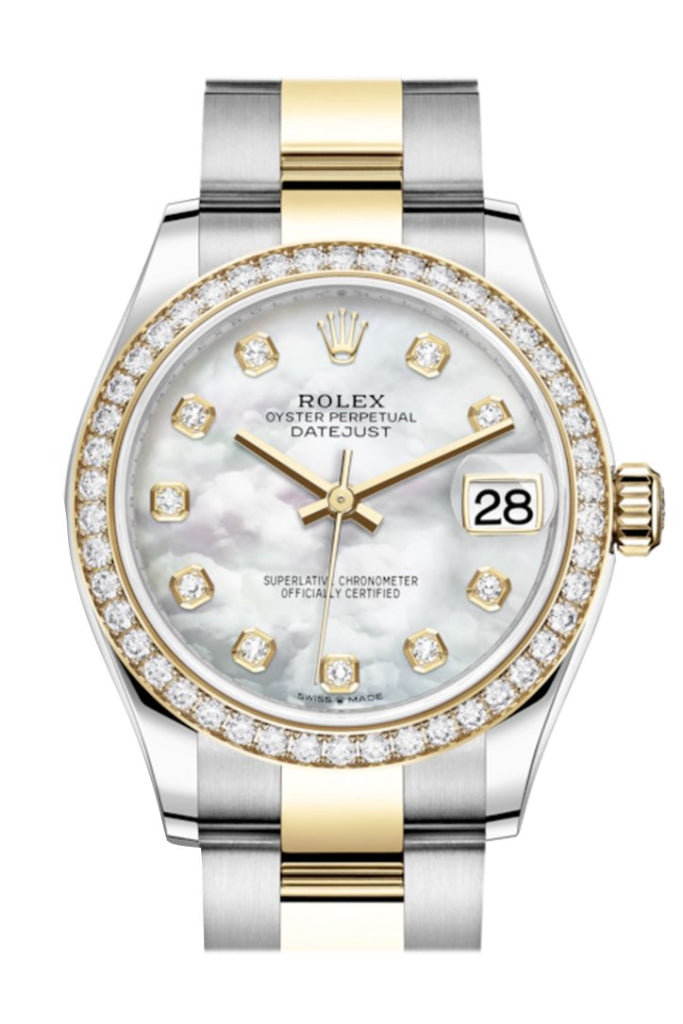 Rolex datejust mother of pearl diamond bezel best sale