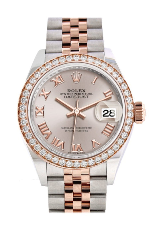 Rolex 279381RBR 279381 Datejust 28 Diamond Bezel Rose Gold Two