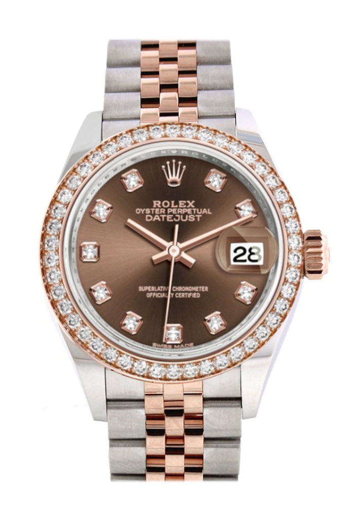 Rolex 279381RBR 279381 Datejust 28 Diamond Bezel Rose Gold Two