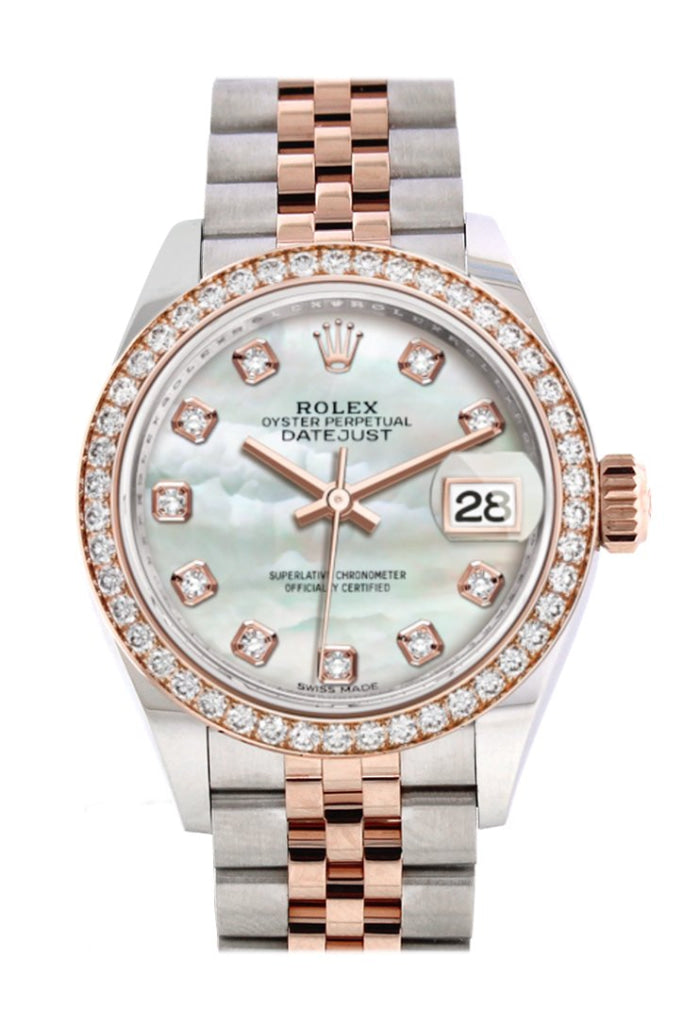 Rolex lady datejust 28 mother of pearl sales
