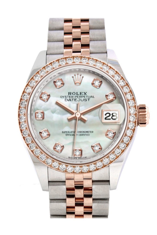 Rolex 279381RBR 279381 Datejust 28 Diamond Bezel Rose Gold Two