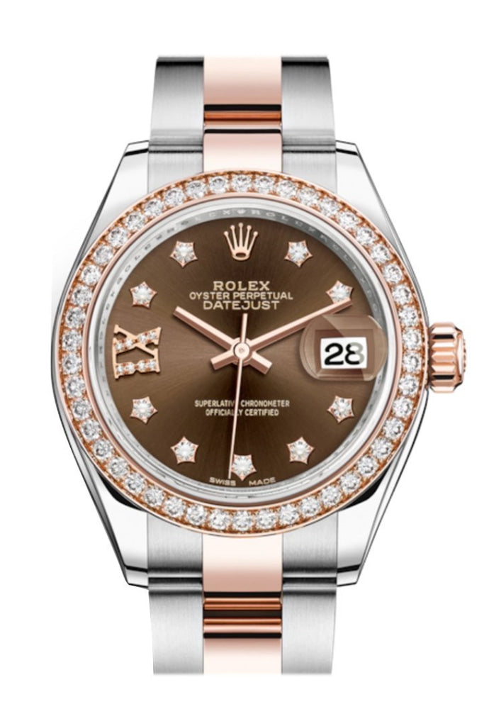 Rolex datejust rose hotsell gold diamond bezel