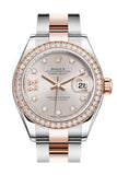 Rolex Datejust 28 Sundust Large Vi Diamonds Dial Diamond Bezel Rose Gold Two Tone Watch 279381Rbr