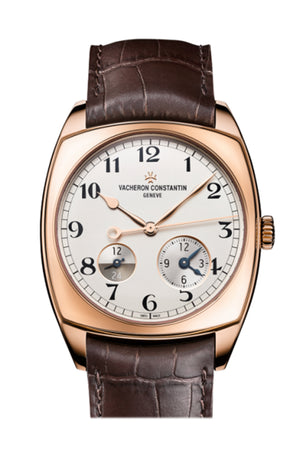 Vacheron Constantin Harmony Dual Time Men's Dark Brown Leather Watch 7810S/000R-B141