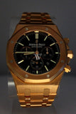 Audemars Piguet Royal Oak Chronograph Black Dial Watches 18Kt Pink Gold 26320Or.oo.1220Or.01 Watch