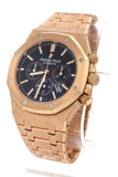 Audemars Piguet Royal Oak Chronograph Black Dial Watches 18Kt Pink Gold 26320Or.oo.1220Or.01 Watch