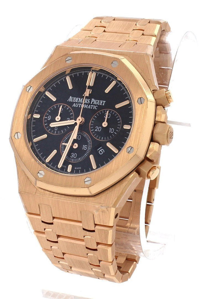Audemars Piguet Royal Oak Chronograph Black Dial Watches 18Kt Pink Gold 26320Or.oo.1220Or.01 Watch