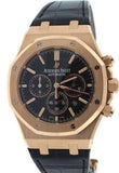 Audemars Piguet Royal Oak Chronograph 41Mm Pink Gold Blak Dial Watch 26320Or.oo.d002Cr.01 Black /