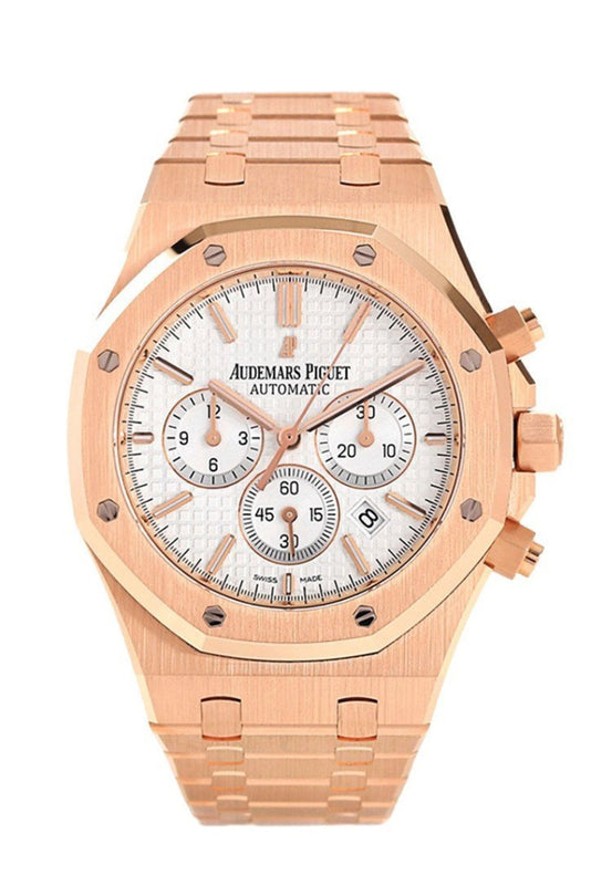 Royal oak rose gold white sale dial