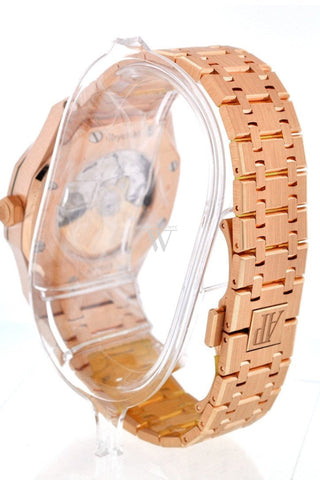 Audemars Piguet Royal Oak Selfwinding Automatic Blue Dial 18Kt Pink Gold Mens Watch