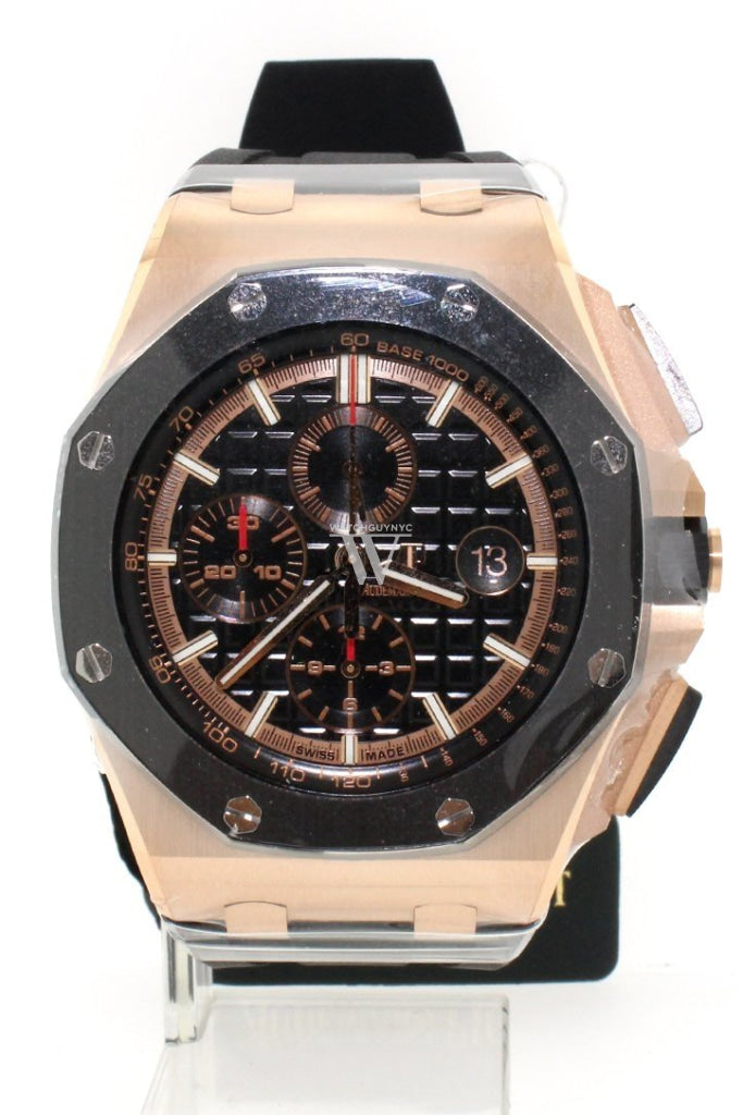 Audemars Piguet Royal Oak Offshore Black Mega Tapisserie Chronograph Dial Mens Watch