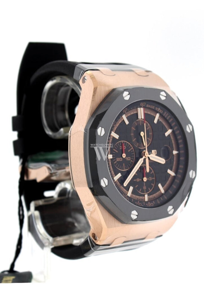 Audemars Piguet Royal Oak Offshore Black Mega Tapisserie Chronograph Dial Mens Watch