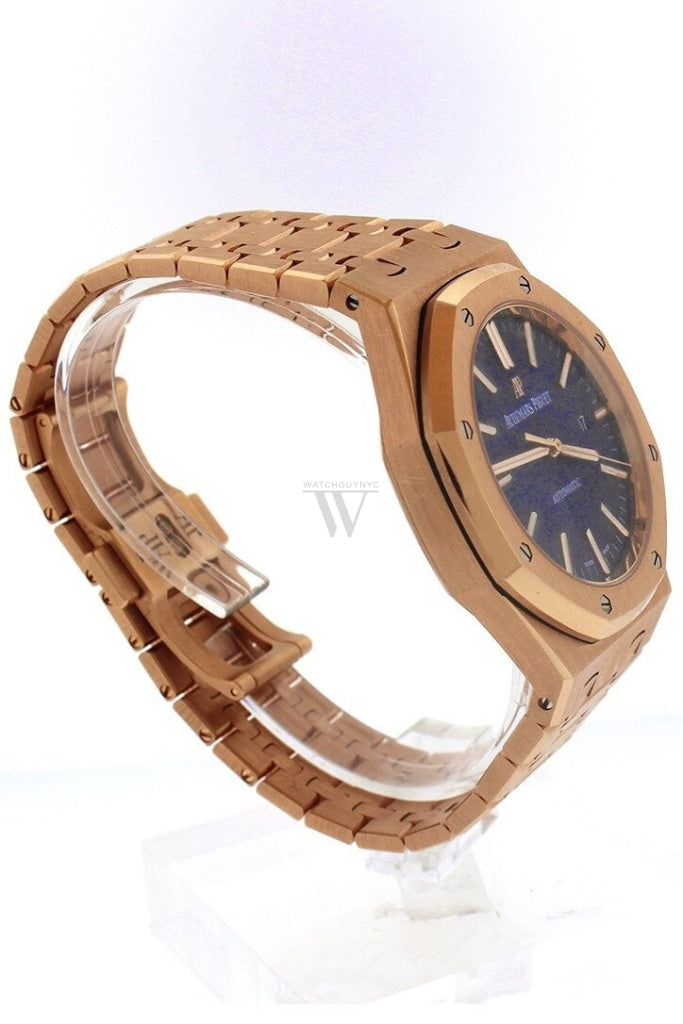 Audemars Piguet Royal Oak Automatic Blue Dial 18kt Pink Gold Men's Watch  price