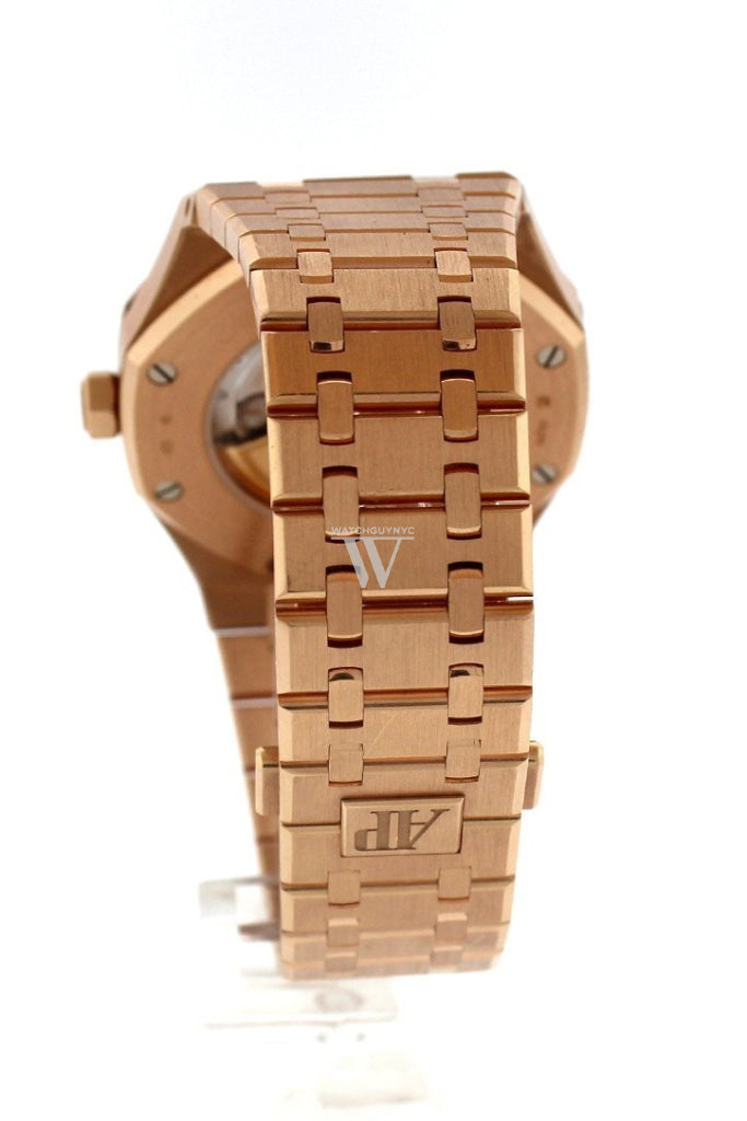 Audemars Piguet Royal Oak Selfwinding Automatic Blue Dial 18Kt Pink Gold Mens Watch