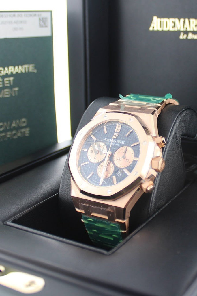 18k rose gold audemars piguet royal oak chronograph