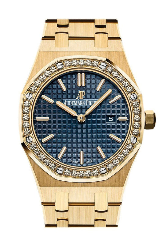 AUDEMARS PIGUET Royal Oak Blue Ladies Yellow Gold Watch 67651BA.ZZ