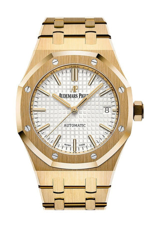 Audemars Piguet Royal Oak Silver Dial Automatic 18 Carat Yellow Gold Ladies Watch