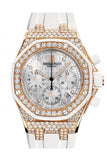 Audemars Piguet Royal Oak Offshore Diamond Chronograph Rose Gold Ladies Watch 26092Ok.zz.d010Ca.01