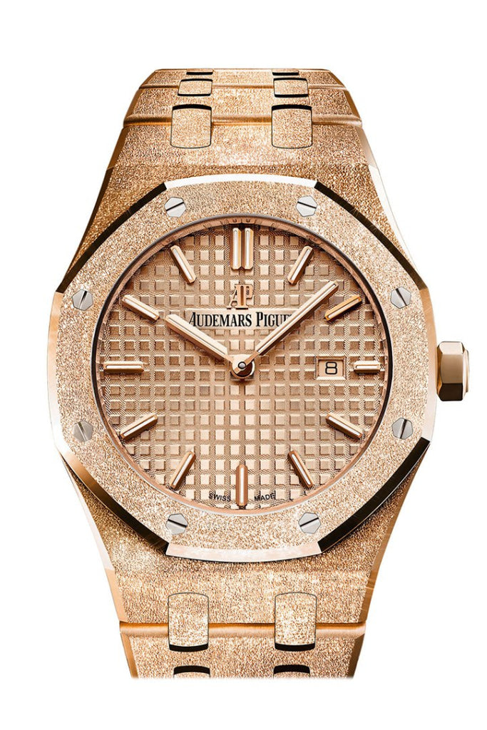 Audemars Piguet Royal Oak Rose Gold Diamond 37mm Pink Dial 15451OR