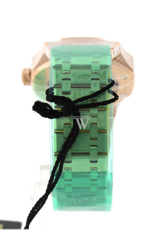 Audemars Piguet Royal Oak 37Mm Silver Dial 18K Pink Gold Ladies Diamond Automatic Watch