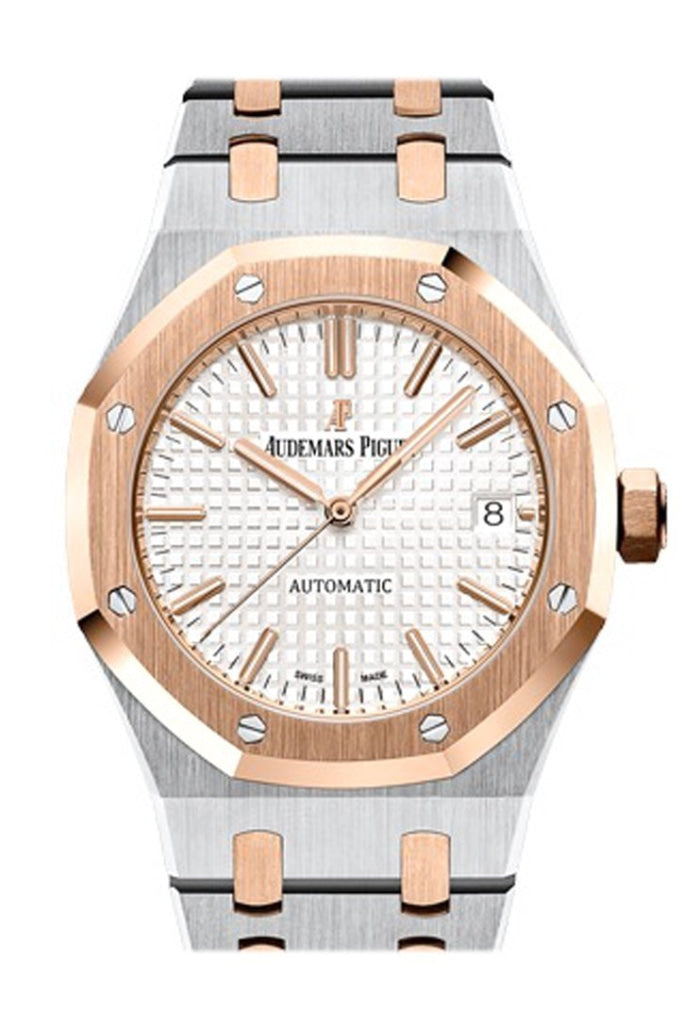 Audemars Piguet Royal Oak Silver Dial Two Tone Midsize Watch 15450SR.OO.1256SR.01 WatchGuyNYC