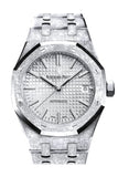 Audemars Piguet Royal Oak 37Mm Frosted Gold Rhodium Dial Hammered 18K White Automatic
