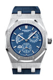 Audemars Piguet Royal Oak 39Mm Blue Dial Dual Time Automatic Stainless Steel Mens Watch