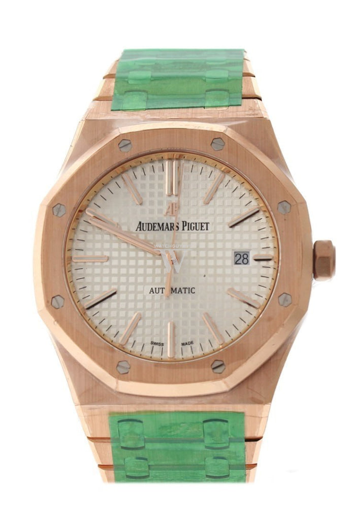 Audemars Piguet Royal Oak 41mm Silver dial Pink Gold Watche