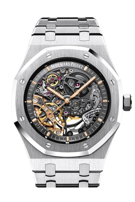 Audemars Piguet Royal Oak 41mm Slate Grey Openworked Dial Stainless Steel Bracelet Men s Watch 15407ST.OO.1220ST.01