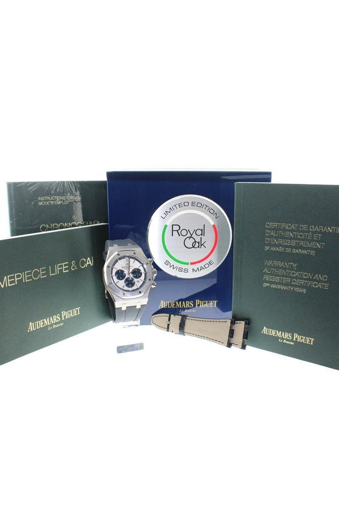 Audemars Piguet Limited Edition Royal Oak Silver Dial Rubber Chronograph Mens Watch