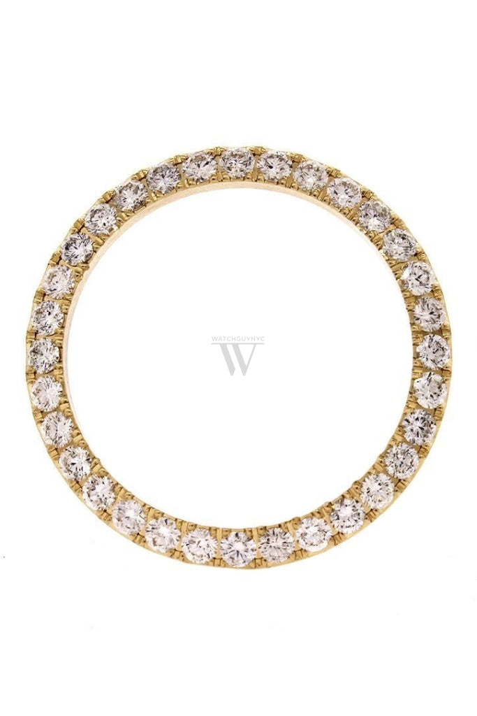 Custom Diamond Bezel Rolex Datejust Mens 36Mm 4Ct Solid 14K Yellow Gold / Si None Custom-Bezel