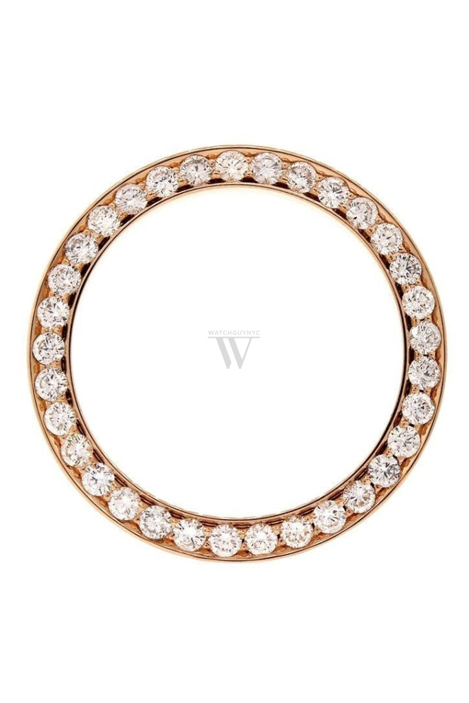 Custom Diamond Bezel Rolex Datejust Mens 36Mm 3.75Ct Solid 14K Rose Gold Pink / Si None Custom-Bezel