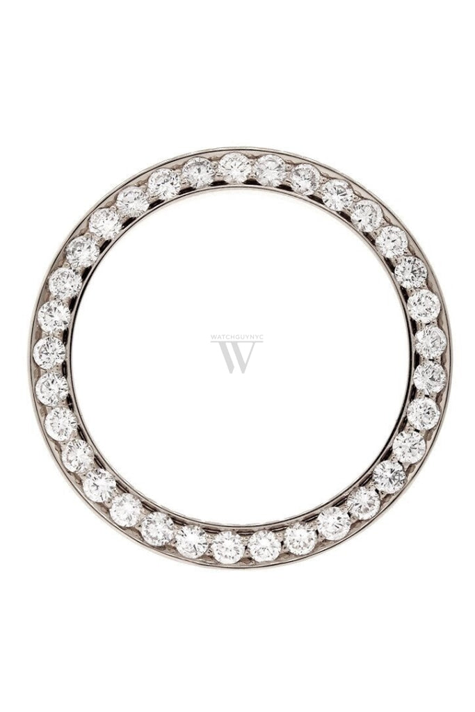 Custom Diamond Bezel Rolex Datejust Mens 36Mm 3.75Ct Stainless Steel White / Si None Custom-Bezel