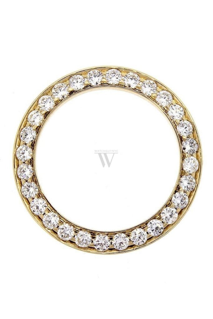 Custom Diamond Bezel Rolex Datejust Mens 36Mm 5.90Ct Solid 14K Yellow Gold / Si None Custom-Bezel