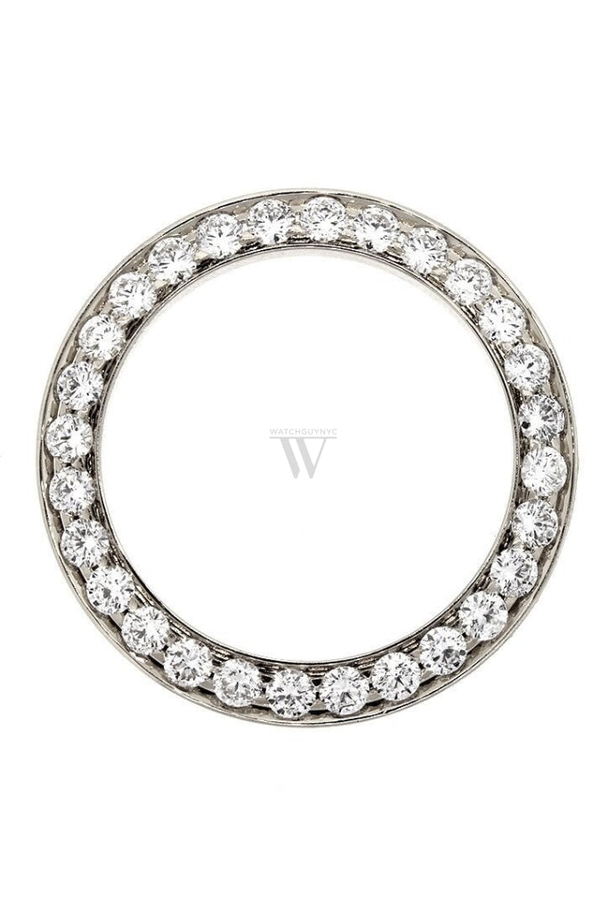 Custom Diamond Bezel Rolex Datejust Mens 36Mm 5.90Ct Solid 18K White Gold / Si None Custom-Bezel