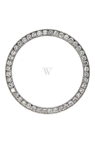 Custom Diamond Bezel Rolex Datejust Mens 36Mm 1Ct Stainless Steel White / Si None Custom-Bezel