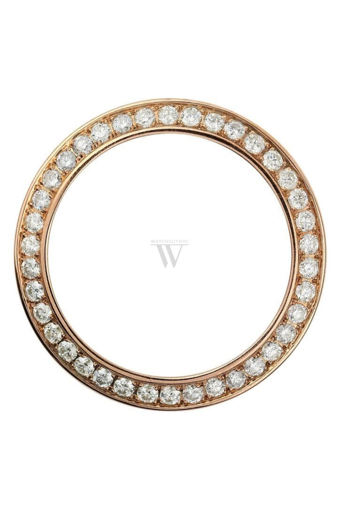 Custom Diamond Bezel Rolex Day-Date / Datejust 41Mm Solid 14K Rose Gold Pink Si None Custom-Bezel