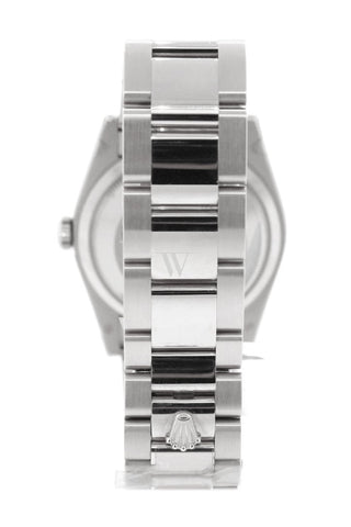Rolex Day-Date 36 Platinum Mother-Of-Pearl With Oxford Motif Set Diamonds Dial Fluted Bezel Oyster