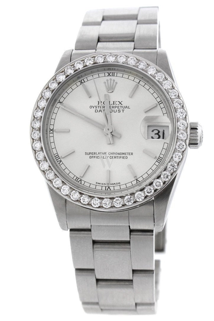 Ladies rolex sale diamond bezel