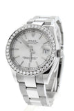 Rolex Custom Diamond Bezel Datejust 31 Silver Dial Ladies Watch 178274 Custom-Bezel