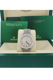 Rolex Custom Diamond Bezel Datejust 36 Ivory Dial Mens Watch Custom-Bezel