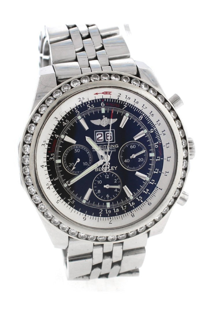Breitling Custom Diamond Bezel Bentley 6.75 Men s Watch A4436212