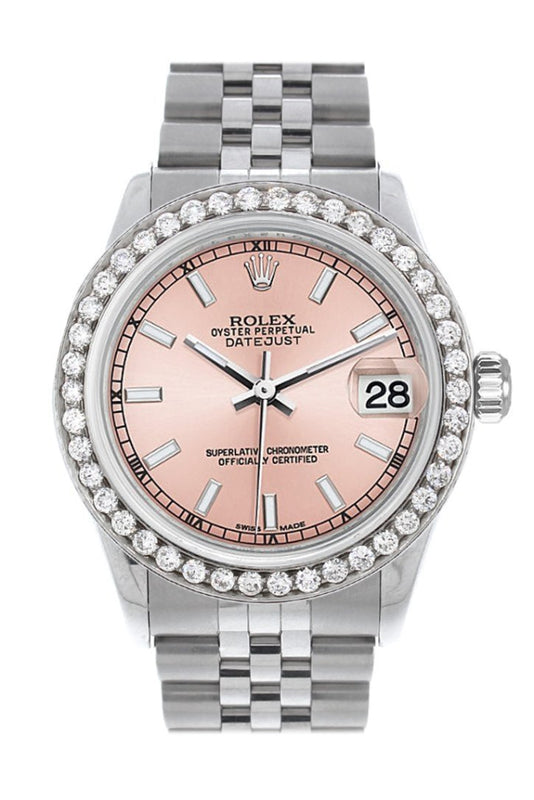 Ladies rolex store pink dial