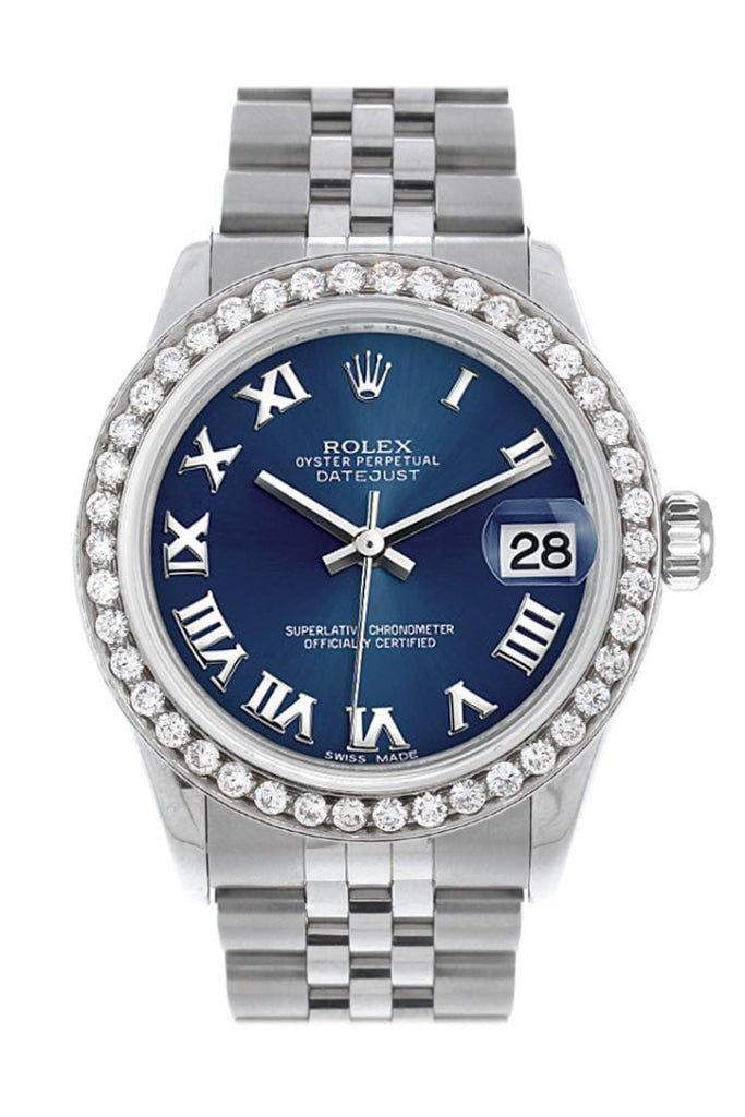 Custom Diamond Bezel Rolex Datejust 31 Ladies 178240 WatchGuyNYC