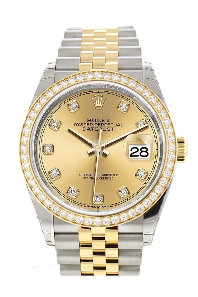 Rolex Datejust Custom Diamond Bezel 126203 WatchGuyNYC