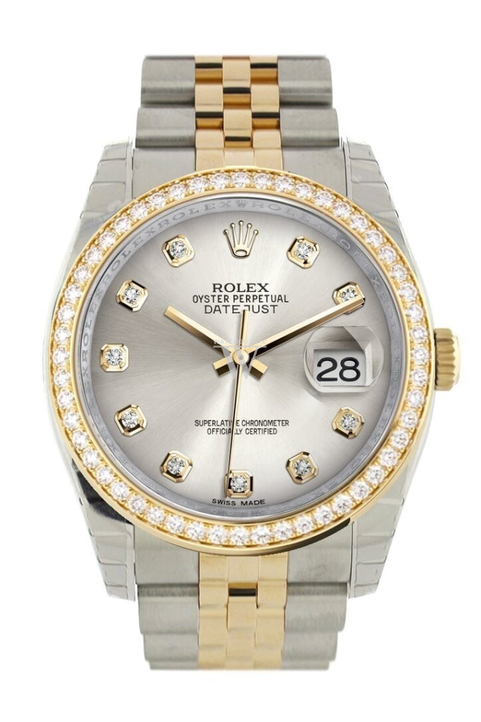 Rolex 36 online diamond bezel