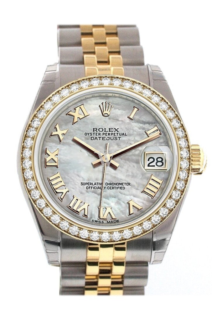 Women's rolex oyster hotsell perpetual datejust diamond bezel